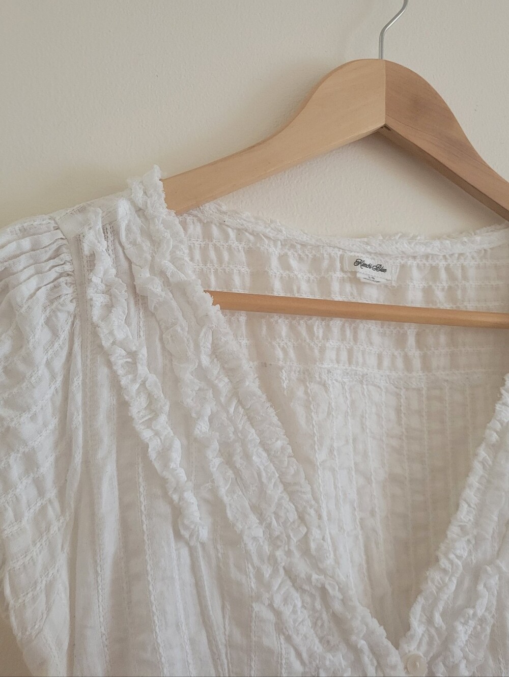 Urban Outfitter Kimchi Blue Leah Puff Sleeve Lace Blouse Top - Picture 5 of 8